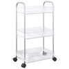 vidaXL Kolica za pohranu 3 nivoa prozirna 37x28x68 cm akril