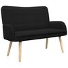 vidaXL Sofa za dvije osobe Crna 115 x 61 x 87 cm Boucl&eacute;