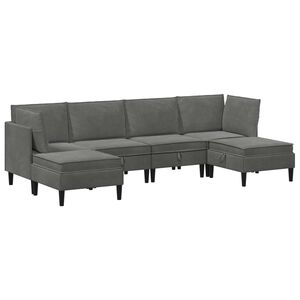 vidaXL Set namje&scaron;taja za dnevni boravak 6 pcs Tamnosiva Bar&scaron;un