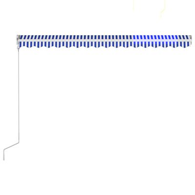 vidaXL Tenda na automatsko uvlačenje 400 x 300 cm plavo-bijela