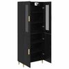 vidaXL Highboard Crni hrast 69,5 x 34 x 180 cm