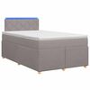 vidaXL Boxspring krevet s madracem Sivosmeđa 120 x 190 cm Tkanina