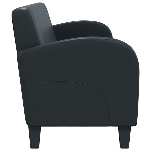 vidaXL Trosjed od Umjetne Kože Crni