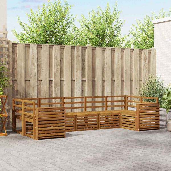 vidaXL Setovi sofa 7 pcs Prirodna Čvrsto drvo akacije