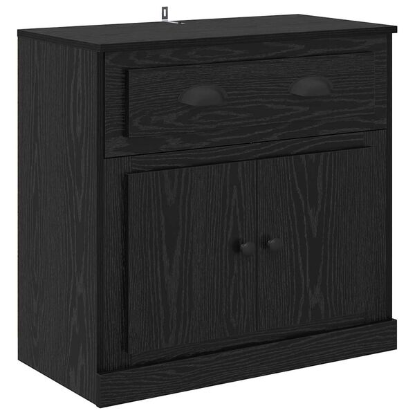 vidaXL Highboard Crni hrast 70 x 35,5 x 67,5 cm Konstruirano drvo