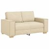 vidaXL Sofa 3 pcs Krema 220 x 80 x 84 cm Platnasta tkanina