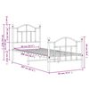 vidaXL Metalni okvir kreveta uzglavlje i podnožje bijeli 90 x 200 cm