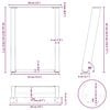 vidaXL Noge za klub stolić U-oblik 2 kom Crne 38 x (42-43) cm Čelik