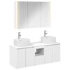 vidaXL Set ormarića za kupaonicu 4 pcs Bijela Konstruirano drvo