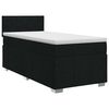 vidaXL Boxspring krevet s madracem Crna 90 x 200 cm Tkanina
