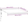 vidaXL Tenda na automatsko uvlačenje bordo 350x250 cm