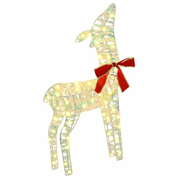 vidaXL Obitelj jelena 3 pcs Topla bijela 67 x 26 x 127 cm PET