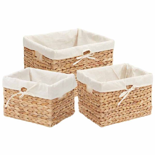 vidaXL Ko&scaron;are za pohranu 3 pcs Prirodna 35 x 30 x 25 cm Zumbul