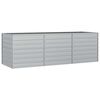 vidaXL Povi&scaron;ena vrtna gredica 240 x 80 x 77 cm pocinčani čelik srebrna