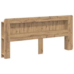 vidaXL Glava kreveta s ormarićem Hrast artisan Konstrukcijsko drvo