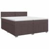 vidaXL Boxspring krevet s madracem Tamno smeđa 200 x 200 cm Tkanina