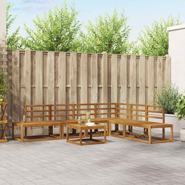 vidaXL Set sofe 7 Komad Prirodna Čvrsto drvo akacije