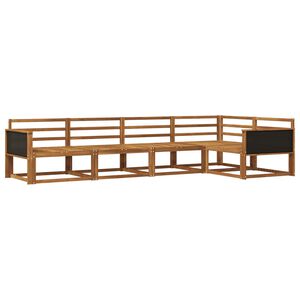 vidaXL Set vanjskih sofa 5 pcs Prirodna Čvrsto drvo akacije