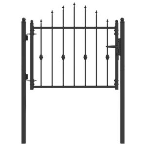 vidaXL Ogradna vrata ASTEN 100 x 75 cm Metal Crna Može se zaključati