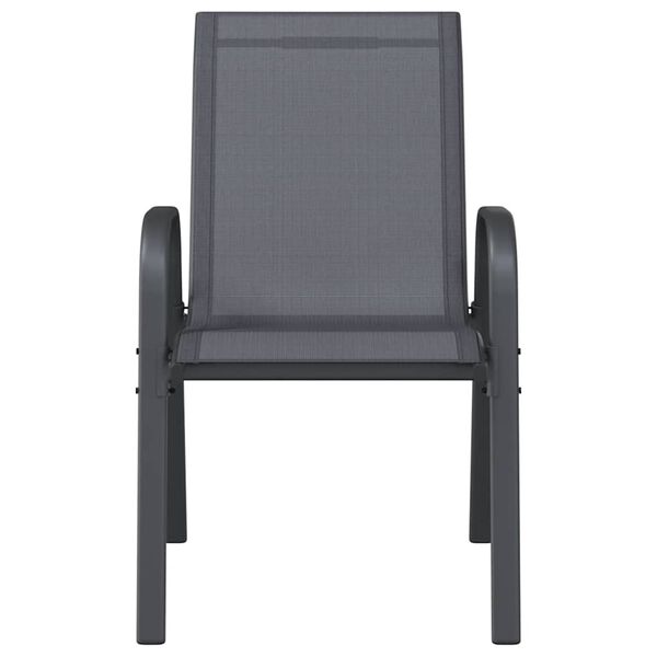 vidaXL Složive vrtne stolice od tekstilena 2 kom sive