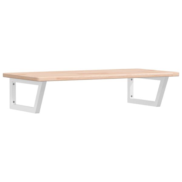 vidaXL Zidna polica za umivaonik od čelika i masivne hrastovine