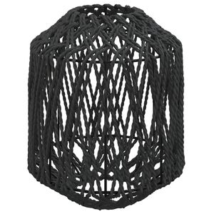 vidaXL Sjenilo za svjetiljku crno Ø 23 x 28 cm od željeza i papira