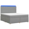 vidaXL Boxspring krevet s madracem Svjetlosiva 160 x 200 cm Tkanina