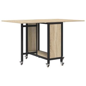 vidaXL Sklopivi blagovaonski stol s kotačićima 130 x 80 x 76,5 cm