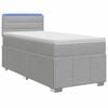 vidaXL Boxspring krevet s madracem Svjetlosiva 90 x 200 cm Tkanina