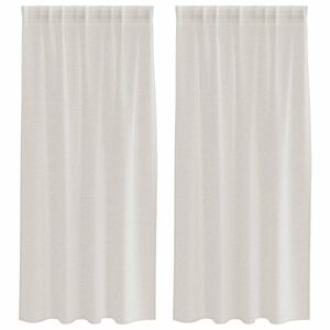 vidaXL Voile zavjesa 2 kom. Krema 175 x 140 cm Poliester
