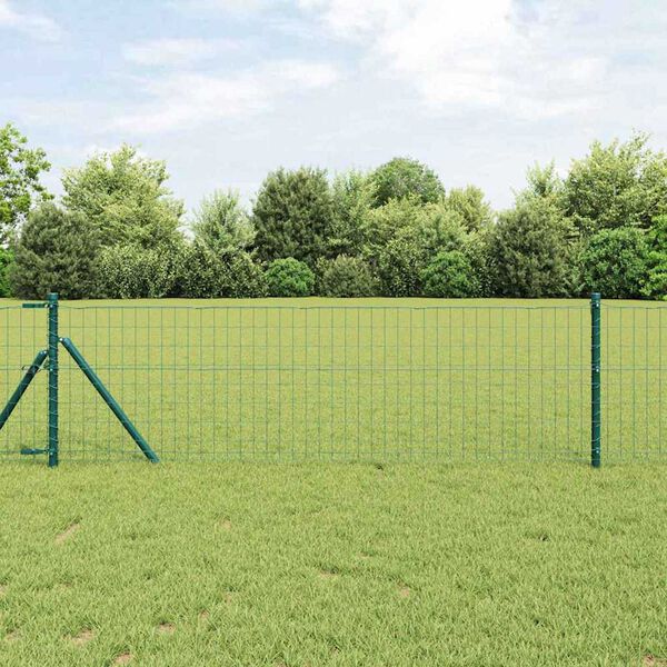 vidaXL Euro ograda Zelena 0,4 x 25 m Željezo prekriveno PVC-om
