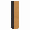 vidaXL Highboard Crni hrast 40 x 42,5 x 185 cm Konstruirano drvo
