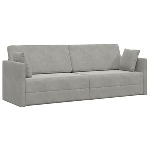 vidaXL Podni kauč na razvlačenje Svijetlo siva 213 x 70 x 77 cm Bar&scaron;un