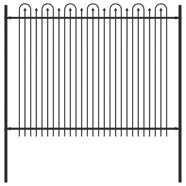 vidaXL Ograda sa &scaron;iljkom i lukom Crna 200 x 200 cm