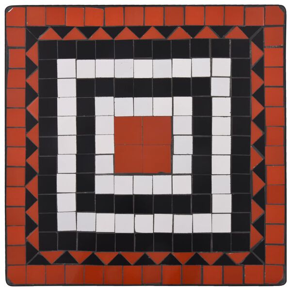 vidaXL 3-dijelni bistro set s keramičkim pločicama boja cigle i bijeli