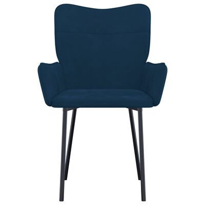 vidaXL Blagovaonske stolice 2 kom plave baršunaste