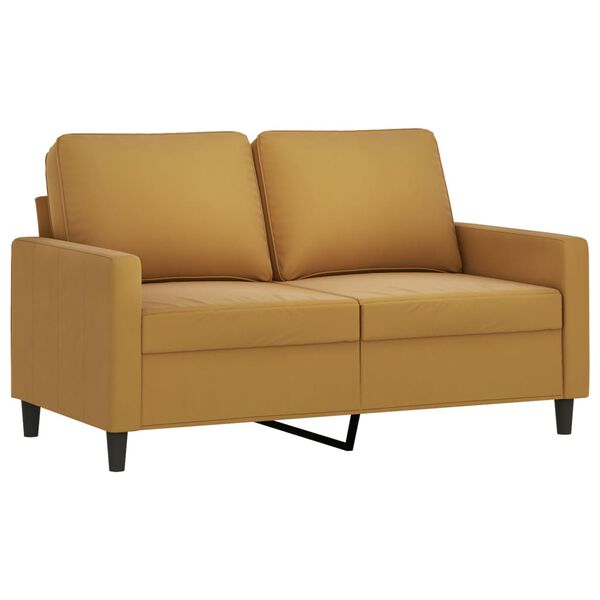 vidaXL 2-dijelni set sofa s jastucima smeđi bar&scaron;unasti