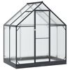 vidaXL Vrtni staklenik s vratima Antracit 183,5 x 123 x 207 cm