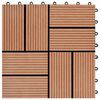 vidaXL Pločice za decking 11 pcs Smeđa 30 x 30 cm Drvoplastična smjesa