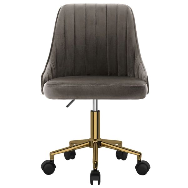 vidaXL Okretne blagovaonske stolice 6 kom tamnosive bar&scaron;unaste