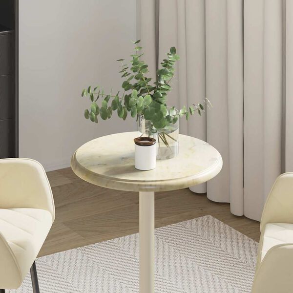 vidaXL Stolna ploča krem &Oslash; 40 x 2,5 cm mramorna