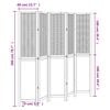 vidaXL Sobna pregrada s 5 panela bijela od masivnog drva paulovnije