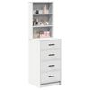 vidaXL Highboard s ladicama Bijelo 40 x 41 x 135 cm Konstruirano drvo