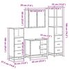 vidaXL 4-dijelni set kupaonskog namještaja boja hrasta sonome drveni