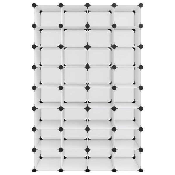 vidaXL Stalak za cipele prozirni 93 x 36,5 x 140 cm PP