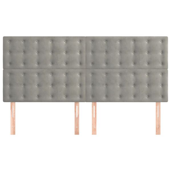 vidaXL Uzglavlje svijetlosivo 160x5x118/128 cm bar&scaron;unasto