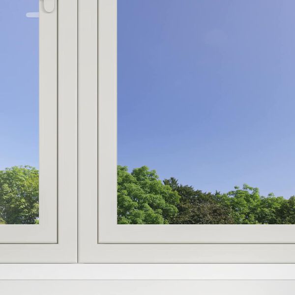 vidaXL Static Reflective Solar Window Film Srebrno 90 x 1000 cm PVC