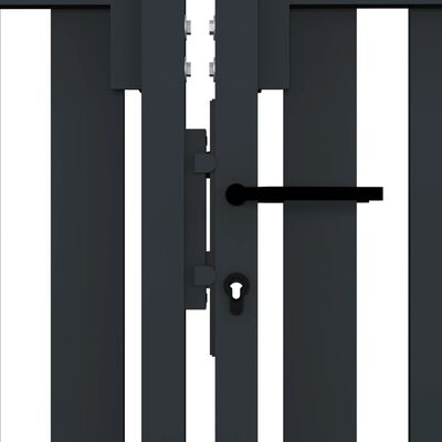 vidaXL Dvostruka vrata za ogradu od čelika 306 x 220 cm antracit