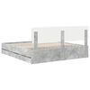vidaXL Krevetna konstrukcija s uzglavljem Betonsko Siva 180 x 200 cm