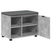 vidaXL Klupa za hodnik s jastukom Betonsko Siva 60 x 38 x 46 cm